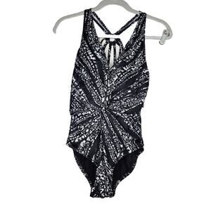 NEW Magicsuit 8 Burano Drew One-Piece Swimsuit Black White Slimming Beach
